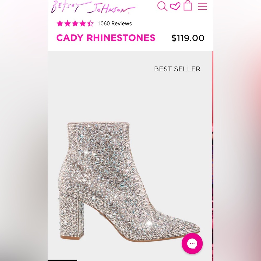 Betsey Johnson Cady Ankle Rhinestone Boots - Picture 7 of 7